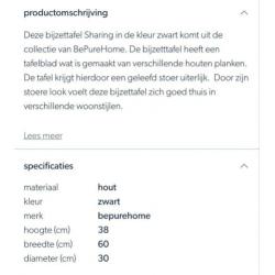 BePureHome salontafel zwart