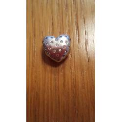 Originele Pandora bedel hart zirkonia steentjes