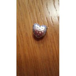 Originele Pandora bedel hart zirkonia steentjes