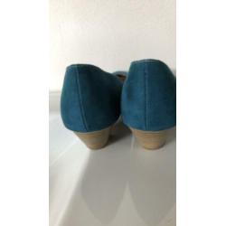Prachtige groen/blauwe damespumps maat 42