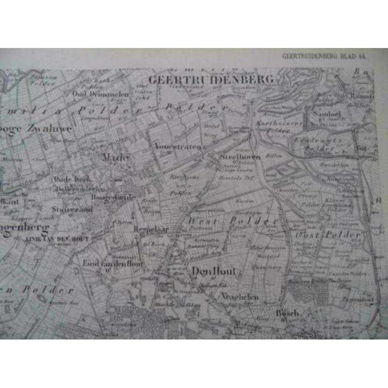 143 / Oosterhout / Geertruidenberg Litho Stafkaart 1875