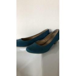 Prachtige groen/blauwe damespumps maat 42
