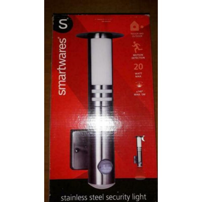 2x Smartwares RVS70 LED buiten Wandlamp sensors