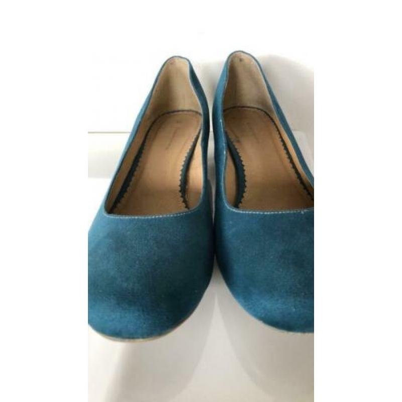 Prachtige groen/blauwe damespumps maat 42