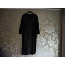 SOYA CONCEPT, zwarte jurk met leather-look detail, mt. M.