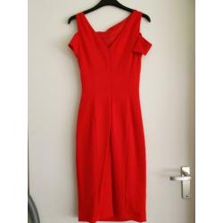 Splinternieuwe Karen Millen jurk in vuurrood, maat 38 UK10