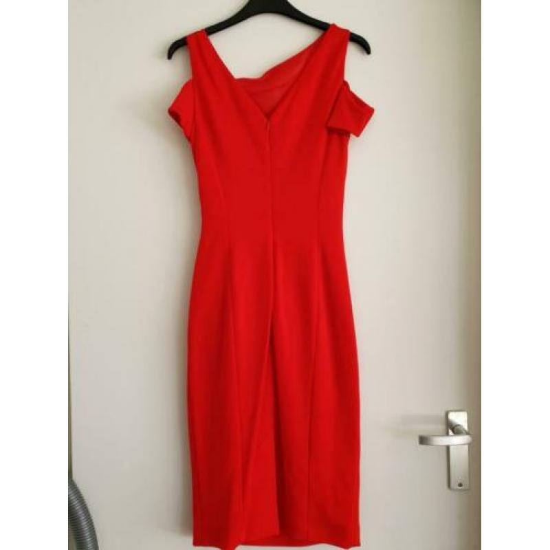 Splinternieuwe Karen Millen jurk in vuurrood, maat 38 UK10