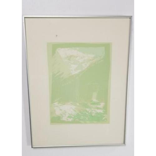 Zeefdruk elfry baartmans '78 passe-partout ingelijst pastel