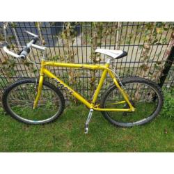 Heren Giant mountainbike geel/goud 21.5" frame, 26" wielen