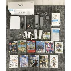 Nintendo Wii incl. 2 controllers & nunchuck plus 11 spellen!