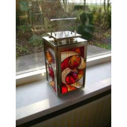 Lantaarn rood oranje glas tiffany 3D glasfusing
