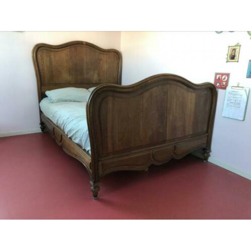Antiek bed twijfelaar 130x190