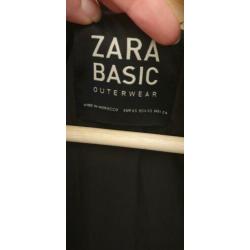 Oversized mantel jas zara zwart xs