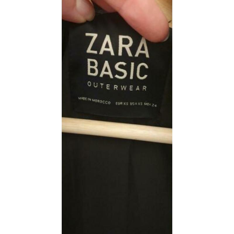 Oversized mantel jas zara zwart xs