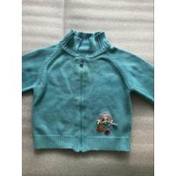Maat 80 - 86 truitje - blauw met borduursel