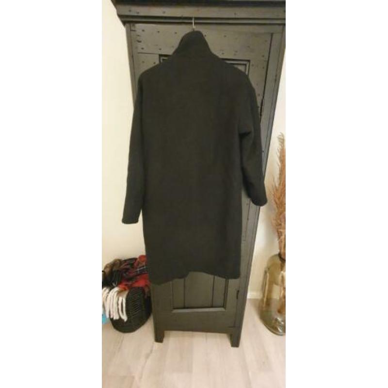 Oversized mantel jas zara zwart xs
