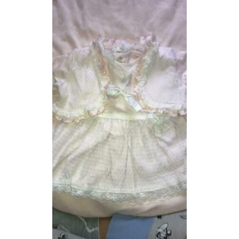 Aletta baby jurkje met vestje Italiaans kant 9M 74