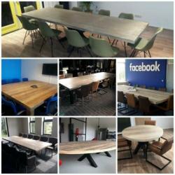 Bureau, kantoortafel, kantoorinrichting steigerhout op maat.
