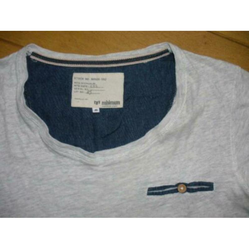 Minimum t- shirt licht grijs maat M