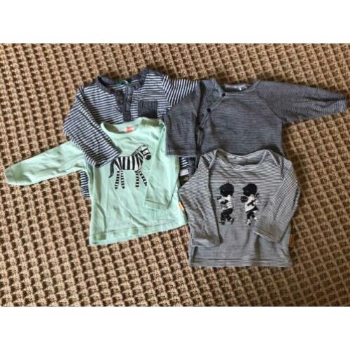 Pakketje van fijne baby shirts maat 56