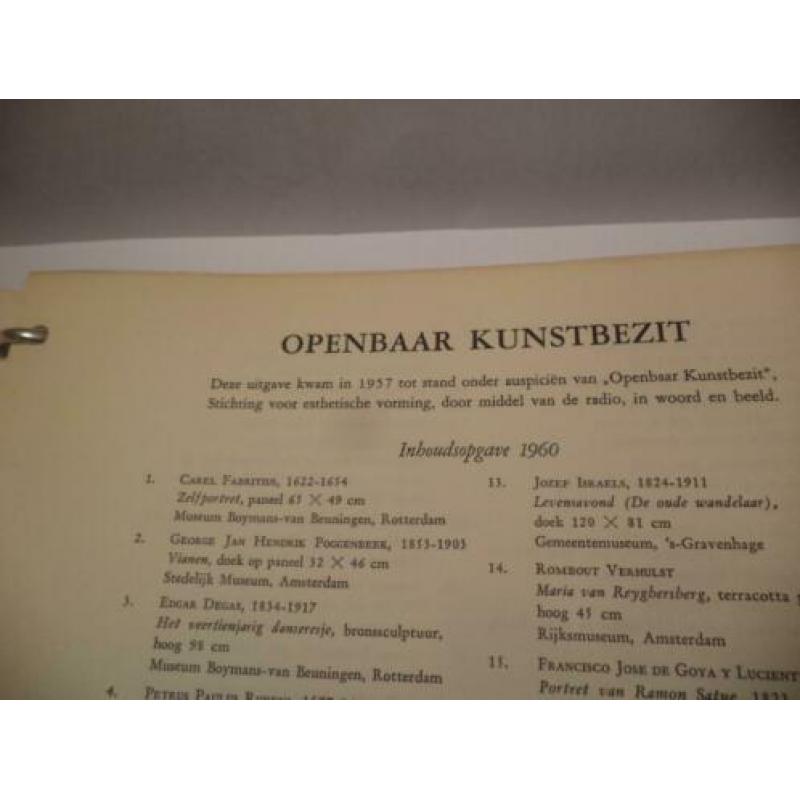 Openbaar kunstbezit 420 drukwerken 1960