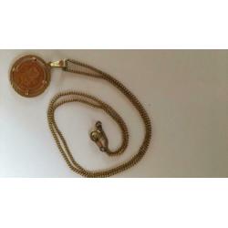 Gouden vijfje ketting