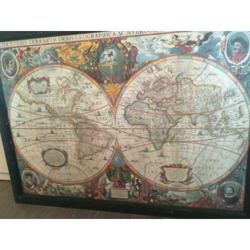 Mooie art-print wereldkaart mercator - Nova Totius Terrarum