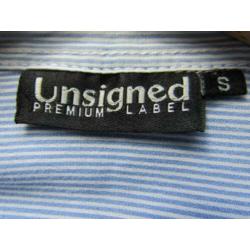 D419 Unsigned mt S overhemd blauw wit ruit