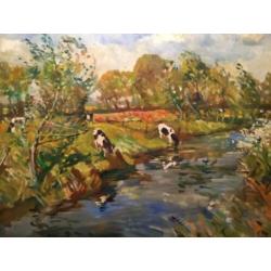 E.B. Van Dulmen Krumpelman - landschap Drenthe Dr. Aa Zeegse