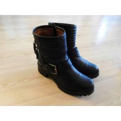 BIJNA NIEUW!!! Gave leren Nubikk cowboy/biker laarsjes 40/41