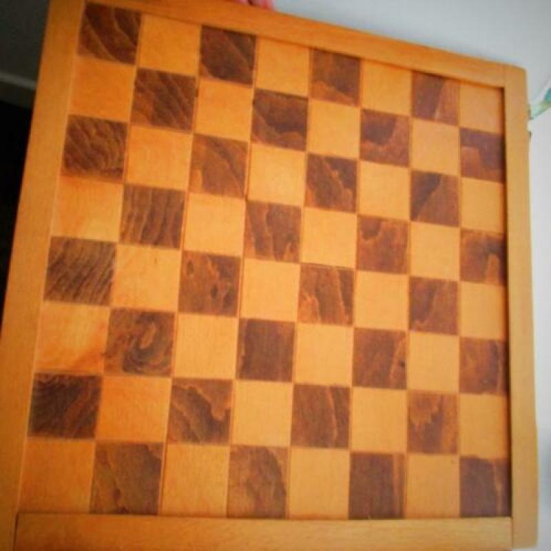 Schaakbord~Dambord~Jrn 70~Schaken~Dammen~Bord voor Schaakspe