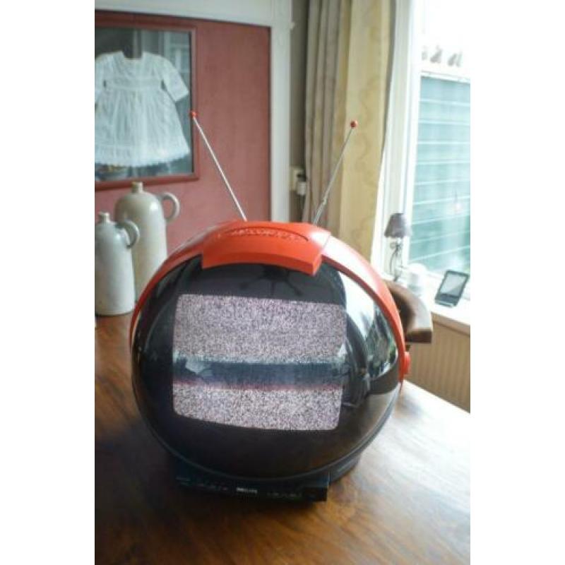 1980:leuke oranje retro DESIGN kleuren tv PHILIPS DISCOVERER