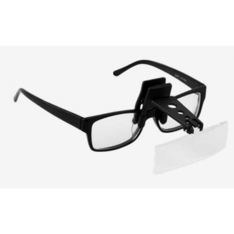 Clip-On brilloep set met 3 vergrootglazen