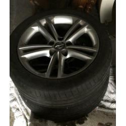 18 inch Opel velgen 5x120 zomerbanden
