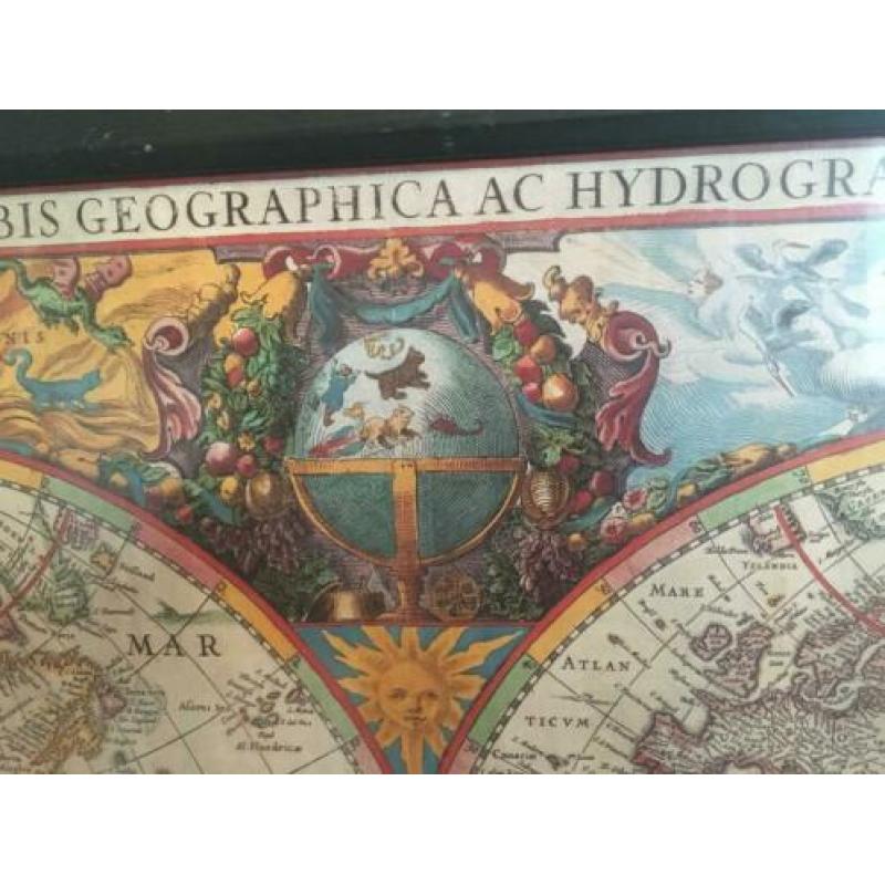 Mooie art-print wereldkaart mercator - Nova Totius Terrarum