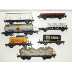 Fleischmann locs, wagons, catalogie, rails, lege verpakking