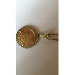 Gouden vijfje ketting