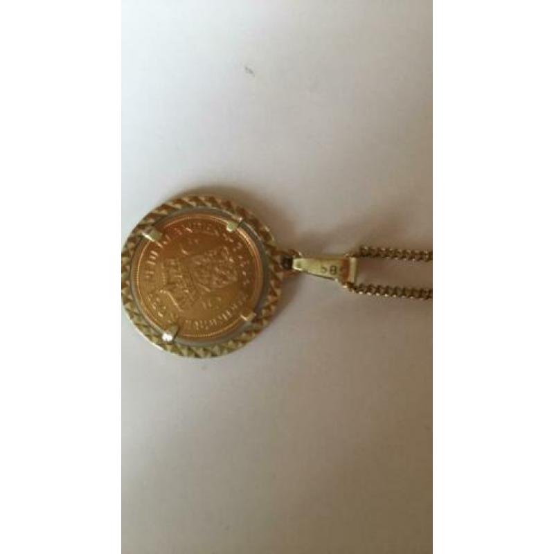Gouden vijfje ketting