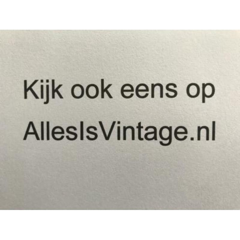 Retro Platte ABC persglazen schaal Leerdam