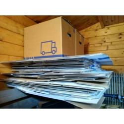 30 Verhuisdozen + dekens + verpakkingsmateriaal