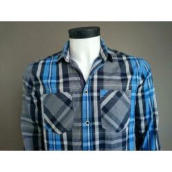 Jack and Jones overhemd. Blauw Wit geruit motief. Maat S