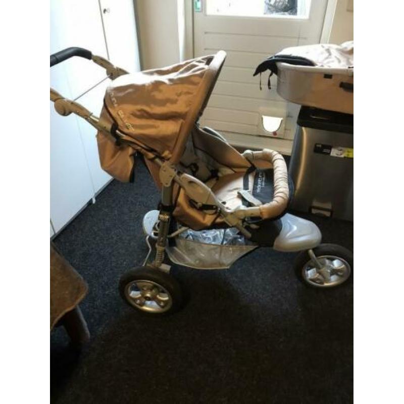 Combi kinderwagen Quick -Silver goudkleurig