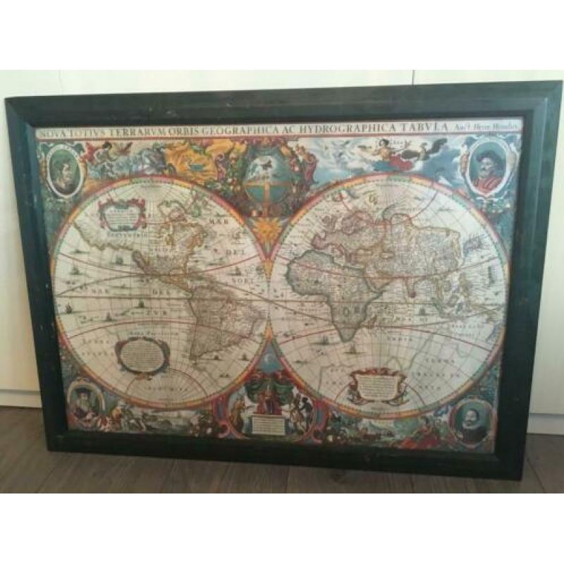 Mooie art-print wereldkaart mercator - Nova Totius Terrarum