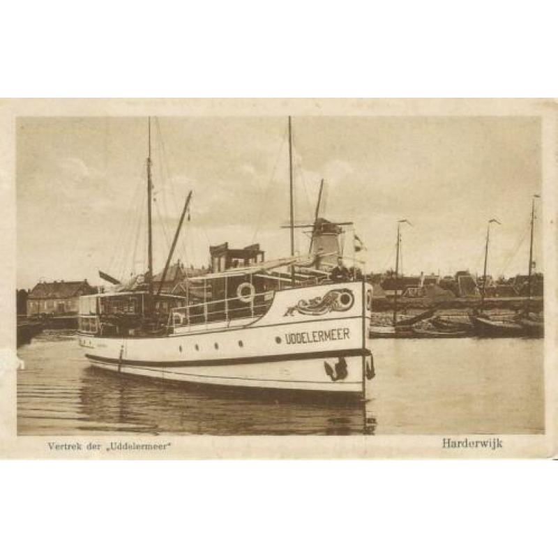 Harderwijk rondvaartboot Uddelermeer molen botters 1923
