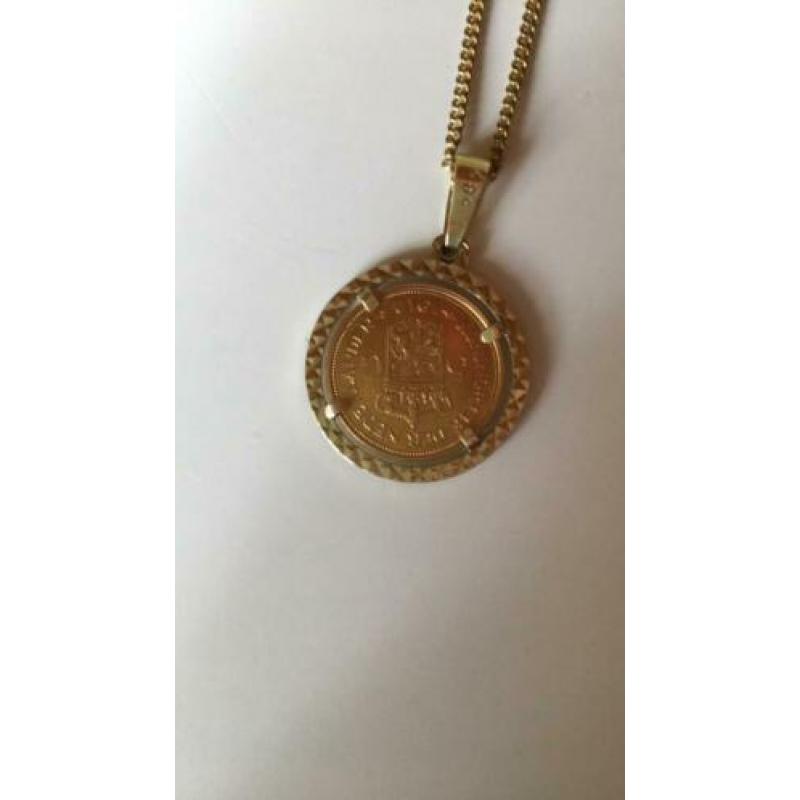 Gouden vijfje ketting