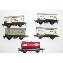 Fleischmann locs, wagons, catalogie, rails, lege verpakking