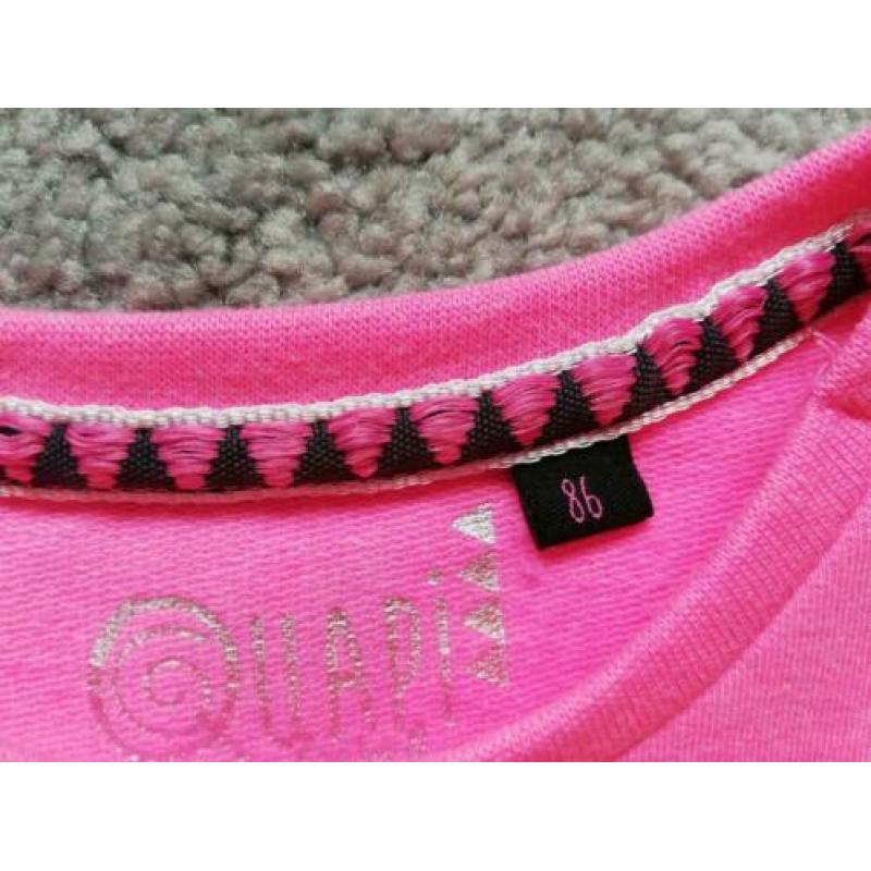 Quapi jurkje jurk zuurstok roze mt 86
