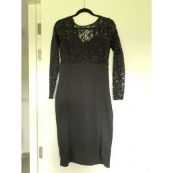 ZGAN! Mooie gala jurk met rugdecollete, mt 38/40