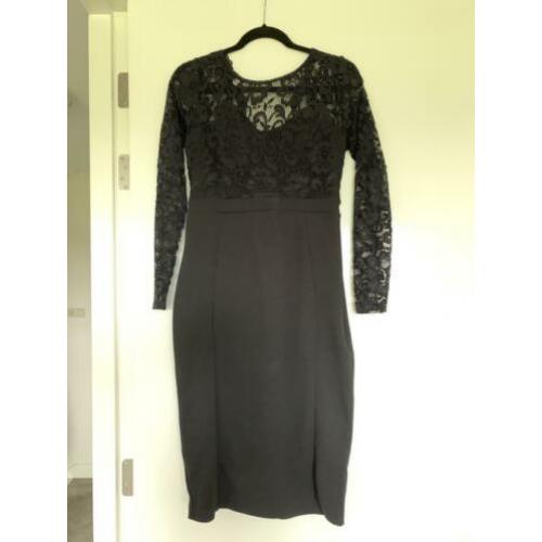 ZGAN! Mooie gala jurk met rugdecollete, mt 38/40