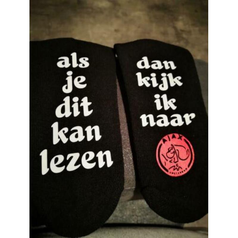 Sokken met tekst